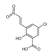 5-chloro-2-hydroxy-3-(2-nitroethenyl)benzoic acid Structure