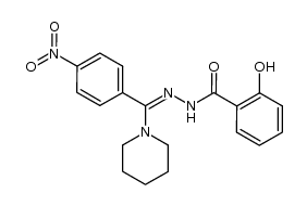 2-(p-Nitro-α-piperidinobenzylidene)salicylohydrazide结构式