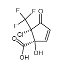 5-chloro-1-hydroxy-4-oxo-5-trifluoromethylcyclopent-2-ene-carboxylic acid结构式