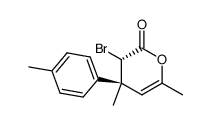 (3S,4S)-3-Bromo-4,6-dimethyl-4-p-tolyl-3,4-dihydro-pyran-2-one Structure