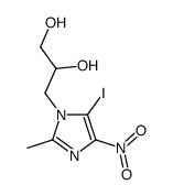 3-(5-iodo-2-methyl-4-nitroimidazol-1-yl)propane-1,2-diol结构式