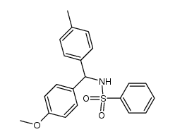 N-((4-methoxyphenyl)(p-tolyl)methyl)benzenesulfonamide结构式