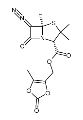 (5-methyl-2-oxo-1,3-dioxol-4-yl)methyl 6-diazopenicillanate Structure