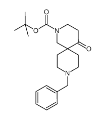 tert-butyl 9-benzyl-5-oxo-2,9-diazaspiro[5.5]undecane-2-carboxylate structure