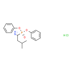 Diphenyl 1-amino-3-methylbutylphosphonate hydrochloride结构式