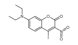 3-nitro-4-methyl-7-diethylamino-2H-benzopyran-2-one Structure