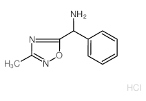 [(3-methyl-1,2,4-oxadiazol-5-yl)(phenyl)methyl]amine hydrochloride结构式