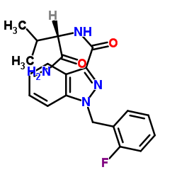 N-[(2S)-1-Amino-3-methyl-1-oxo-2-butanyl]-1-(2-fluorobenzyl)-1H-i ndazole-3-carboxamide Structure