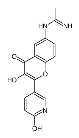 2-(6-hydroxypyridin-3-yl)-3-hydroxy-6-[(1-iminoethyl)amino]-4H-1-benzopyran-4-one结构式
