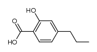 2-hydroxy-4-propyl-benzoic acid结构式