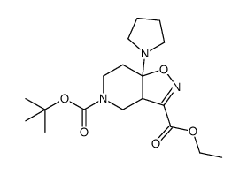 5-tert-butyl 3-ethyl 7a-(pyrrolidin-1-yl)-3a,4,7,7a-tetrahydroisoxazolo[4,5-c]pyridine-3,5(6H)-dicarboxylate结构式