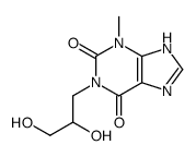 1-(2,3-dihydroxypropyl)-3-methyl-7H-purine-2,6-dione Structure