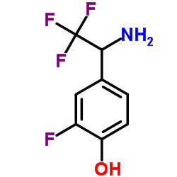 4-(1-Amino-2,2,2-trifluoroethyl)-2-fluorophenol结构式