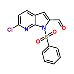 1-(Phenylsulphonyl)-6-chloro-7-azaindole-2-carbaldehyde Structure