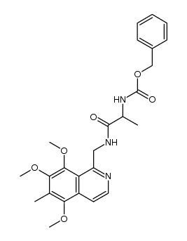 1-(N-carbobenzyloxy-DL-alanylaminomethyl)-5,7,8-trimethoxy-6-methylisoquinoline结构式