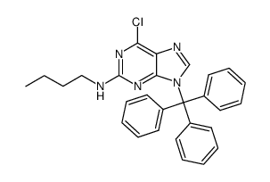 9-butyl-(6-chloro-9-trityl-9H-purin-2-yl)-amine Structure