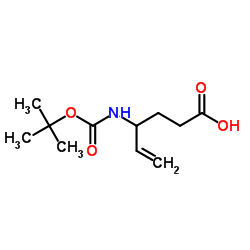 5-Hexenoic acid, 4-[[(1,1-dimethylethoxy)carbonyl]amino]-结构式