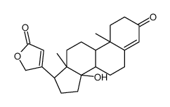 17-hydroxy-3-oxocarda-4,20(22)-dienolide结构式