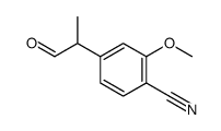 2-methoxy-4-(1-oxopropan-2-yl)benzonitrile Structure