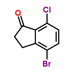 4-Bromo-7-chloro-2,3-dihydro-1H-inden-1-one structure