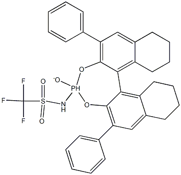 1,1,1-Trifluoro-N-(13-oxo-10,16-diphenyl-12,14-dioxa-13lambda5-phosphapentacyclo[13.8.0.02,11.03,8.018,23]tricosa-1(23),2,8,10,15,17-hexaen-13-yl)methanesulfonamide structure