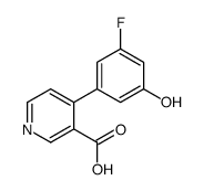 4-(3-fluoro-5-hydroxyphenyl)pyridine-3-carboxylic acid结构式