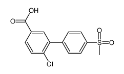 4-chloro-3-(4-methylsulfonylphenyl)benzoic acid结构式