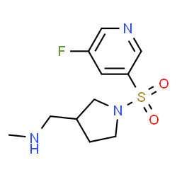1-(1-(5-fluoropyridin-3-ylsulfonyl)pyrrolidin-3-yl)-N-Methylmethanamine结构式