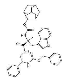 tricyclo[3.3.1.13,7]dec-2-yl [R-(R*,R*)]-3-(1H-indol-3-ylmethyl)-3-methyl-4,9-dioxo-7,11-diphenyl-10-oxa-2,5,8-triazaundecanoate Structure