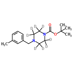 2-Methyl-2-propanyl 4-(3-methylbenzyl)-1-(2H8)piperazinecarboxylate结构式