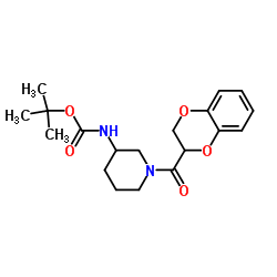 [1-(2,3-Dihydro-benzo[1,4]dioxine-2-carbonyl)-piperidin-3-yl]-carbamic acid tert-butyl ester structure