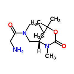 2-Methyl-2-propanyl [(3S)-1-glycyl-3-piperidinyl]methylcarbamate Structure