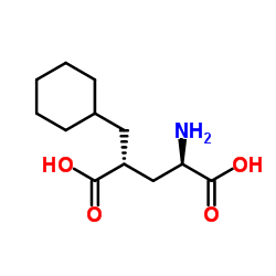 (2R,4R)-2-AMINO-4-CYCLOHEXYLMETHYL-PENTANEDIOIC ACID structure