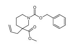 1-Benzyl 3-methyl 3-allyl-1,3-piperidinedicarboxylate Structure