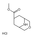3-Oxa-9-aza-bicyclo[3.3.1]nonane-7-carboxylic acid Methyl ester hydrochloride structure
