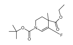 1-tert-butyl 4-ethyl 5-fluoro-4-methyl-3,4-dihydropyridine-1,4(2H)-dicarboxylate Structure