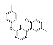 4-methyl-6-[6-(4-methylphenoxy)-1H-1,3,5-triazin-2-ylidene]cyclohexa-2,4-dien-1-one结构式