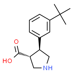 (+/-)-trans-4-(3-tert-butyl-phenyl)-pyrrolidine-3-carboxylicacid结构式