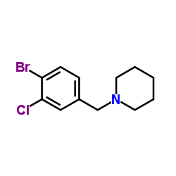 1-(4-Bromo-3-chlorobenzyl)piperidine structure