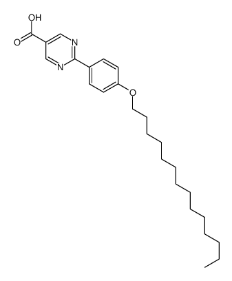 2-(4-tetradecoxyphenyl)pyrimidine-5-carboxylic acid结构式