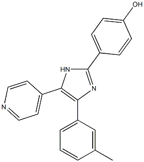 4-(5-Pyridin-4-yl-4-m-tolyl-1H-imidazol-2-yl)-phenol Structure