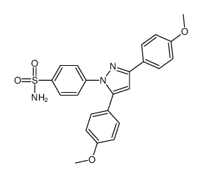 4-[3,5-bis(4-methoxyphenyl)pyrazol-1-yl]benzenesulfonamide结构式