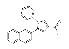 5-naphthalen-2-yl-1-phenylpyrazole-3-carboxylic acid Structure
