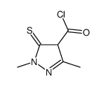 1H-Pyrazole-4-carbonylchloride,4,5-dihydro-1,3-dimethyl-5-thioxo-(9CI)结构式