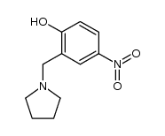 4-nitro-2-(pyrrolidin-1'-ylmethyl)phenol结构式