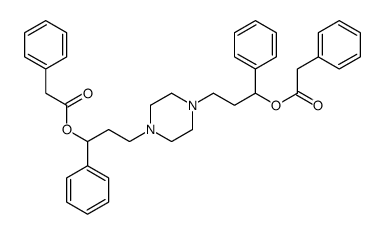 [1-phenyl-3-[4-[3-phenyl-3-(2-phenylacetyl)oxypropyl]piperazin-1-yl]propyl] 2-phenylacetate结构式