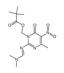 2-[(Dimethylamino)Methylene]amino-3N-(pivaloyloxy)Methyl-6-Methyl-5-nitro-4-pyrimidinol结构式