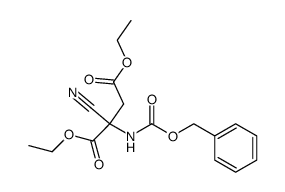 Diethyl 2-(((benzyloxy)carbonyl)amino)-2-cyanosuccinate Structure