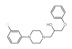 1-Piperazineethanol,4-(3-chlorophenyl)-a-(phenoxymethyl)-结构式