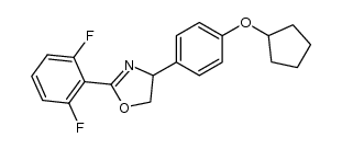 2-(2,6-Difluorophenyl)-4,5-dihydro-4-(4-cyclopentyloxyphenyl) oxazole Structure